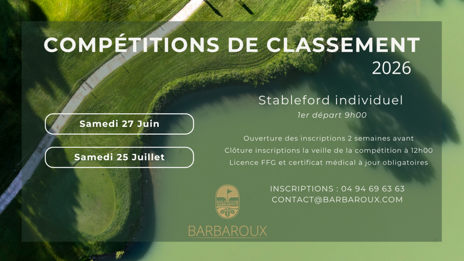 Compétitions de classement 2026